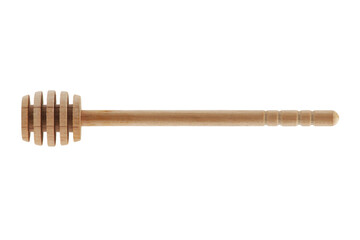 Side view of a honey stick on white background with clipping path