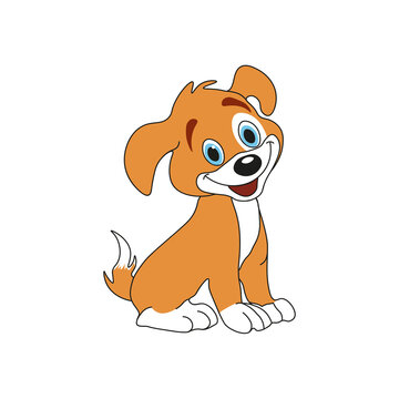 
Cartoon dog Vector illustration