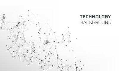 Geometric graphic background molecule and communication. Big data complex with connections. Digital data visualization. Scientific vector illustration