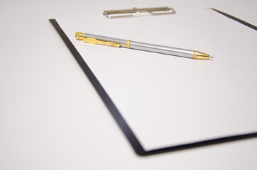 pen tablet lies on a white background. office supplies