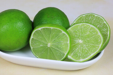 fresh lime on the table, a source of vitamin C 