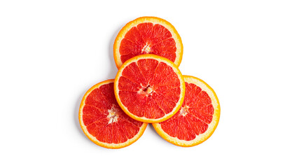 Naklejka na ściany i meble Orange fruit isolated on white background.