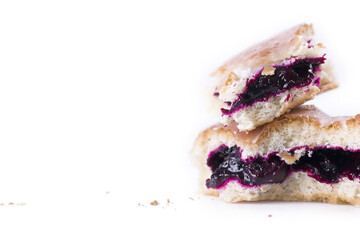 Fresh Cake With Blueberries slice