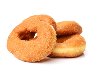 a pile of rosquillas, typical spanish donuts on white background