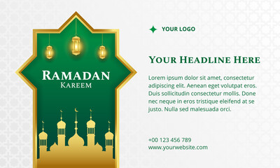 Clean Ramadan Kareem Banner 