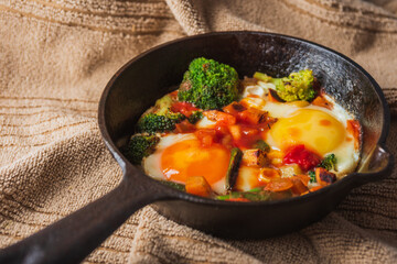 Fast food- still life- fried chicken eggs