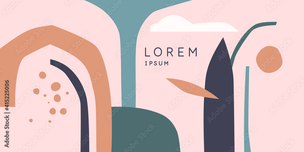 Poster a composition with abstract elements in a popular style. background for your design. poster for a bl