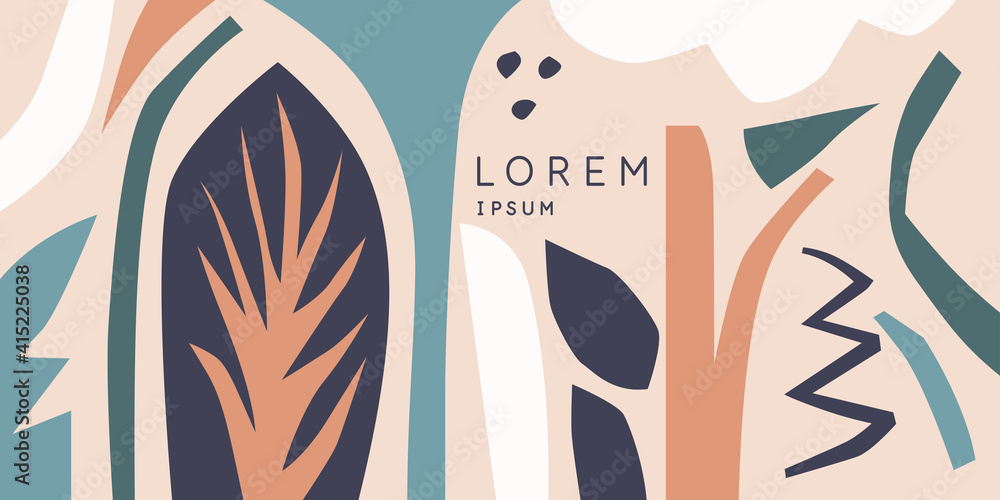 Poster a composition with abstract elements in a popular style. background for your design. poster for a bl