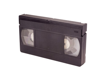 Obraz premium Consumer-level analog video recording tape cassette of VHS standard, isolated
