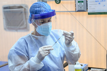 Scientist working in laboratory
