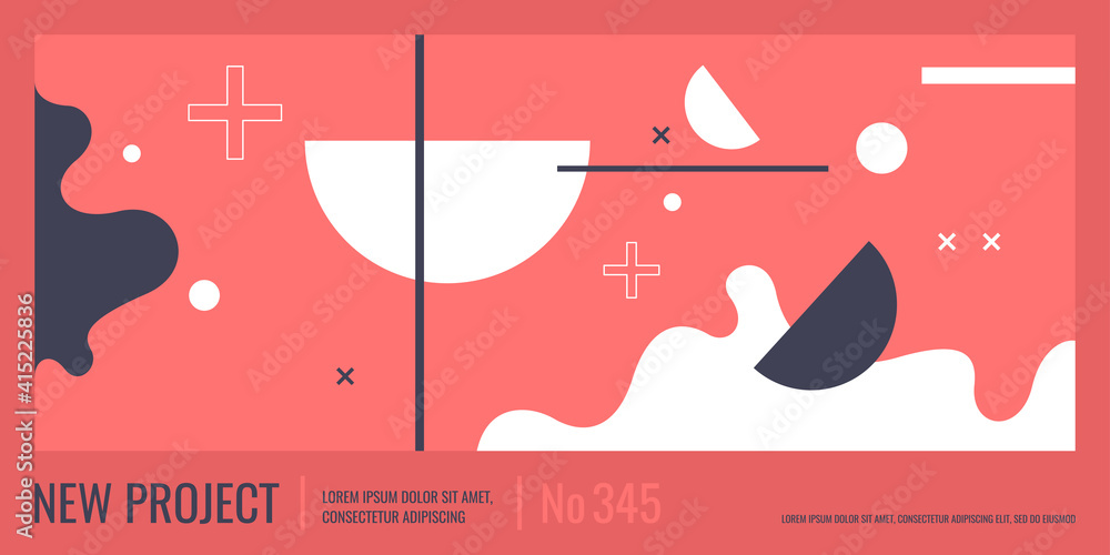 Poster poster with dynamic waves. vector illustration in minimal style. abstract background.