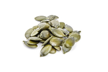 Pumpkin seeds isolated on a white background