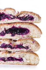 Fresh Cake With Blueberries slice