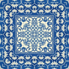 Blue Seamless Repeating Pattern Tile