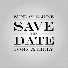 Save The Date annoucement sign vintage