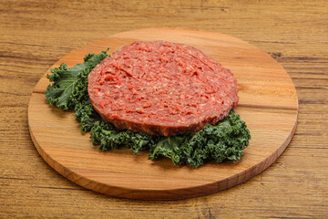 Raw beef burger cutlet for burger
