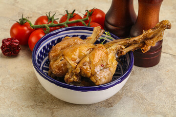 Rabbit stew in spicy sauce