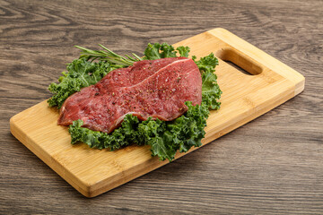 Raw beef steak for grill