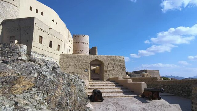 Advancing towards the gate Bahla Fort in Bahla, Oman