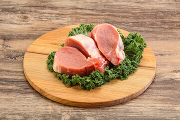 Fresh raw pork tenderloin for roast