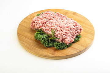 Raw pork minced meat for cooking