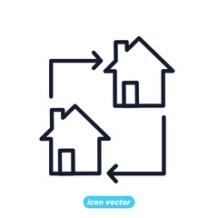 change home icon. Real Estate change symbol template for graphic and web design collection logo vector illustration