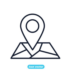 location icon. Real Estate location symbol template for graphic and web design collection logo vector illustration