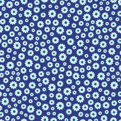 All-Over Daisy Polka Dot Seamless Pattern Background