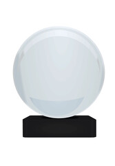 Empty glass ball. vector illustration
