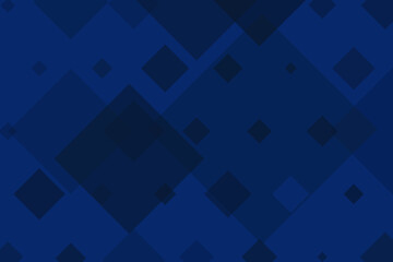 Dark blue background with diamonds of different sizes. The overall geometric pattern. Vector