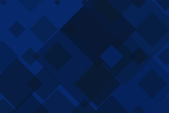 Dark blue background with diamonds of different sizes. The overall geometric pattern. Vector