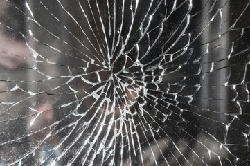 Craked glass,broken