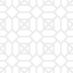 Seamless Islamic pattern with intricate geometrical shapes.