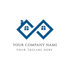 Infinity home logo vector, Infinity real estate logo template for company