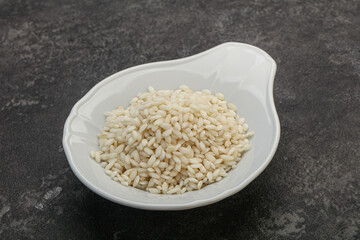 Raw arborio rice for Risotto