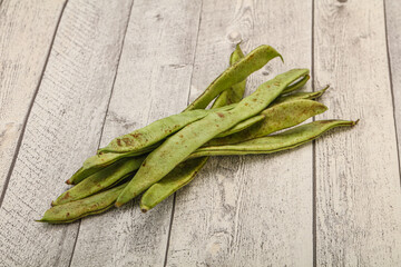 Green bean heap for cooking