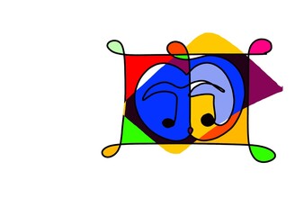 illustration of a clock and a book