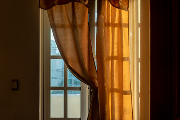 Window with curtain