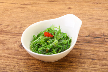Asian traditional chukka salad in the bowl