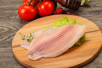 Raw tilapia fish for cooking