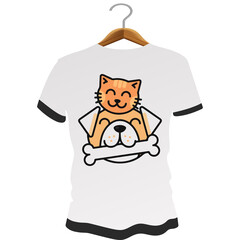 Dog and cat Custom t-shirt design.