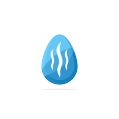 Water logo , with fire concept design vector