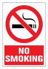 Danger! No smoking cigarette sign. EPS 10 vector illustration. CMYK redy to print.