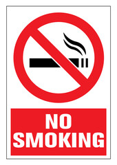 Danger! No smoking cigarette sign. EPS 10 vector illustration. CMYK redy to print.