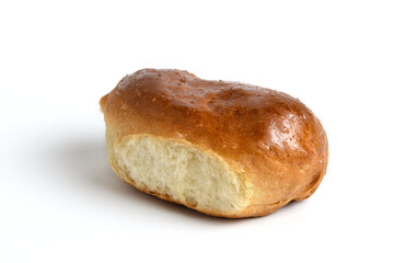 baked ruddy pie on a white background