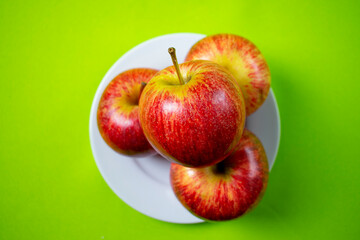 bright and sweet red apple