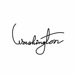 Washington City name calligraphy