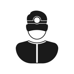 Doctor icon for health care concept. Medical surgeon design illustration for web and mobile apps, health care concept logo, banner, print element.