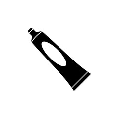 Toothpaste tube icon. Dental care symbol.