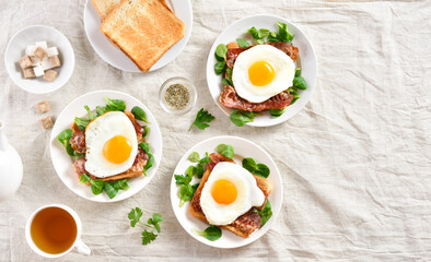 Open faced sandwiches